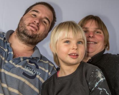 Potrait of Adam, Joni and Cherokee